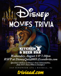 Disney Movies Trivia - Kitchen and Beer Bar 080526